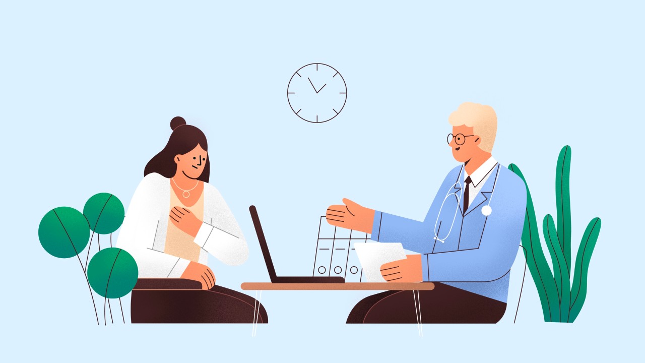 comforting doctor patient interaction